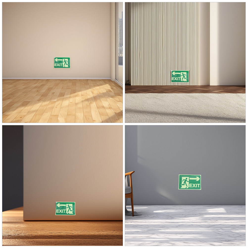 4Pcs Glow Exit Stickers Lumino - Emergency Exit Sign recension och pris