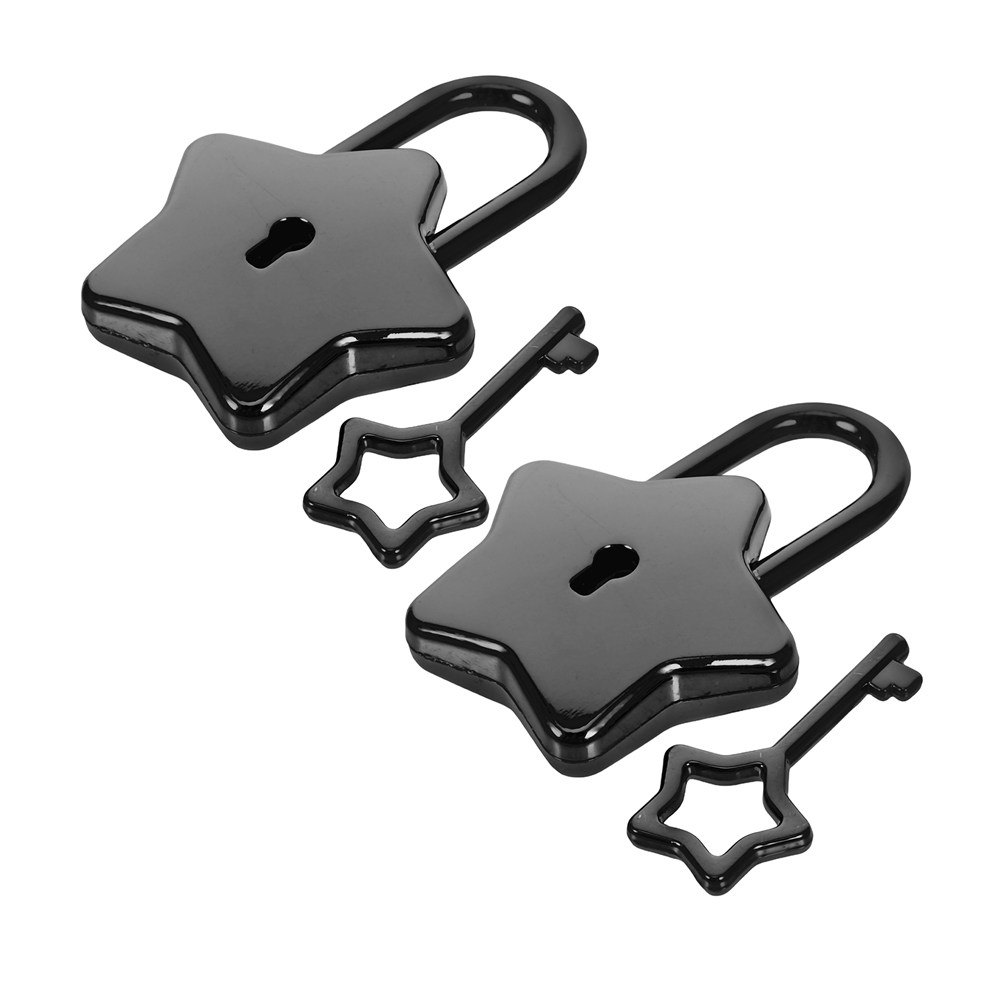 2Pcs Star Alloy Padlocks Noteb - Lockbox Key Secure recension och pris