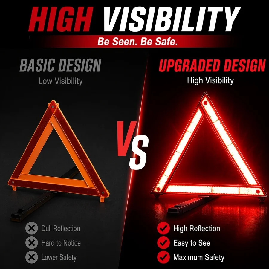 Car Tripod Folded Stop Sign Re - Emergency Exit Sign recension och pris