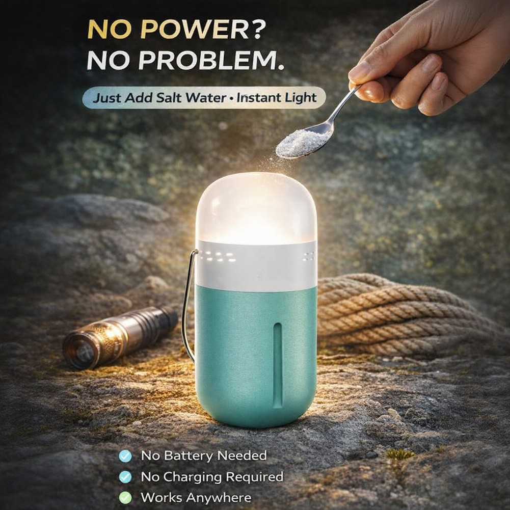 Portable Saline Lamp Compact 6 - Power Outage Light recension och pris