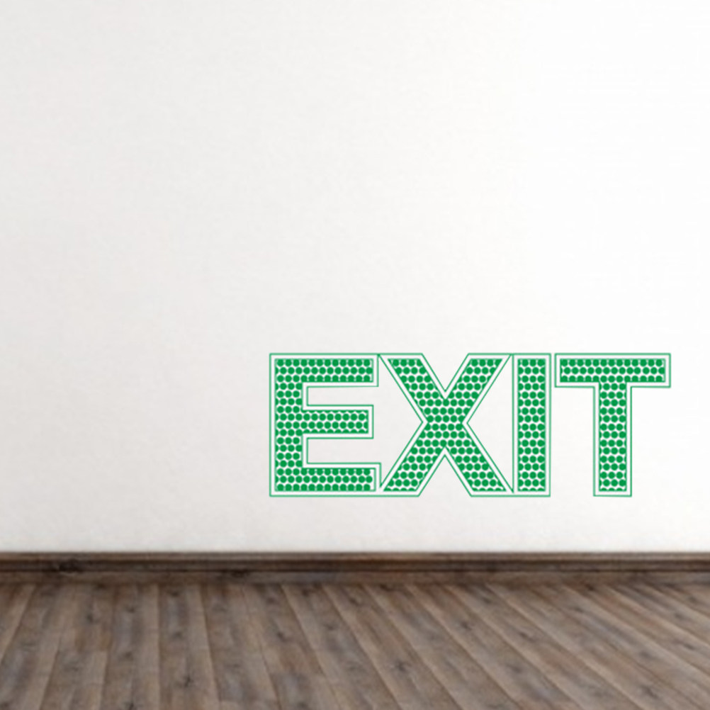 Glow in Dark Exit Wall Sticker - Emergency Exit Sign recension och pris