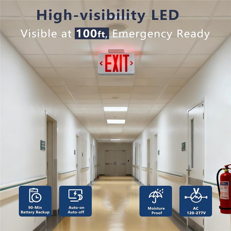 A46U UL Listed LED Exit Light  - Emergency Exit Sign recension och pris