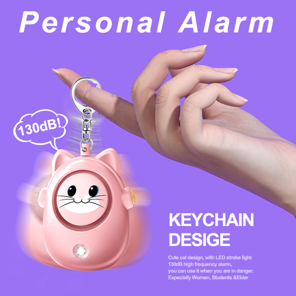 H8 2024 New Cute Cat Personal  - Personal Alarm Keychain recension och pris