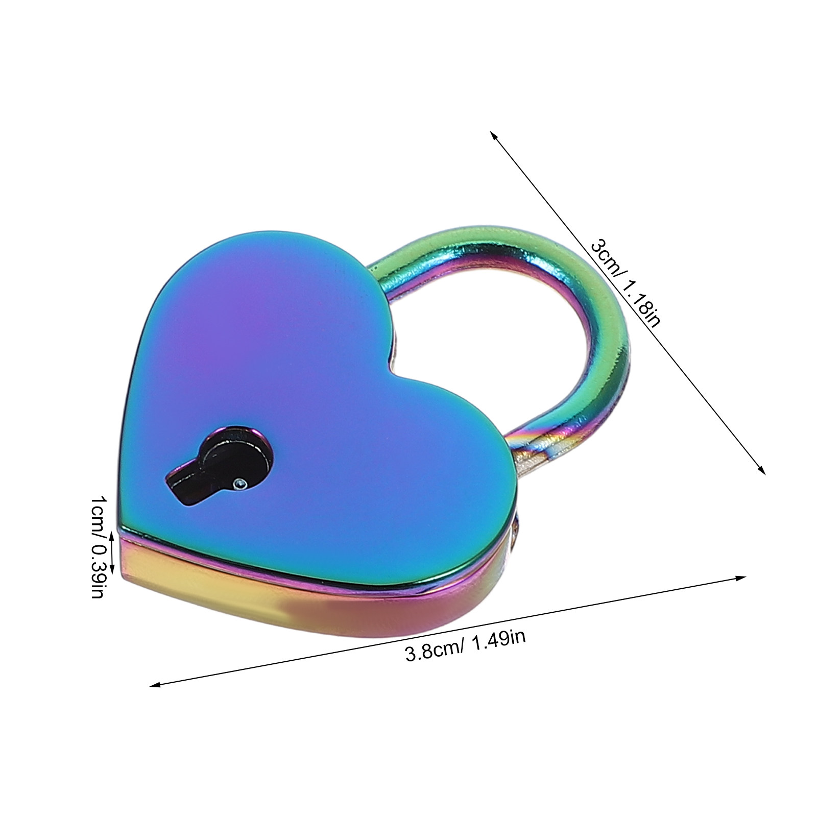 2Set Mini Heart Shaped Padlock - Lockbox Key Secure recension och pris